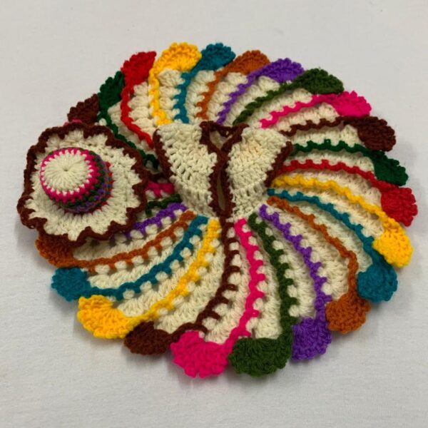 Colourful designer dress