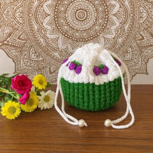 Handmade Crochet Muffin Potli